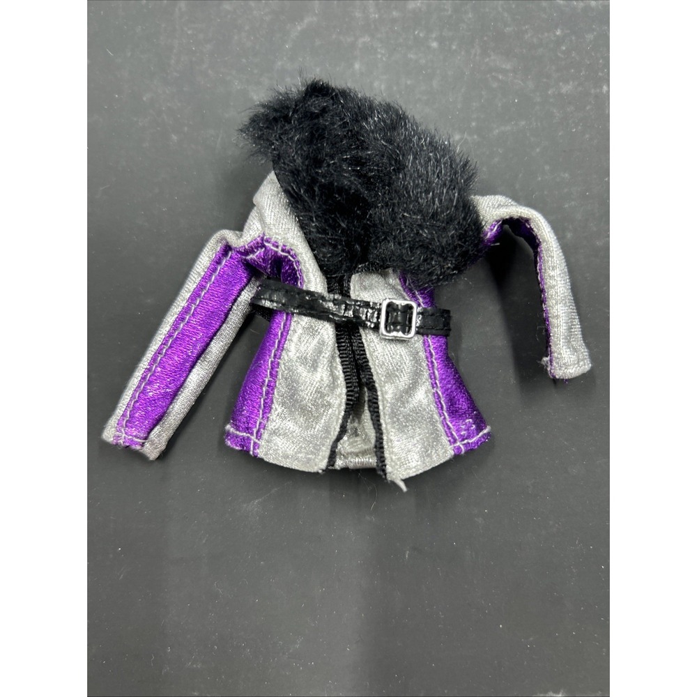 Bratz Dolls Wintertime Faux Fur Metallic Silver‎ And Purple Jacket